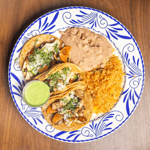 Vegetable Taco Platter.